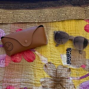 Ray-Ban Women’s Taupe Frame Sunglasses with Gray Lenses